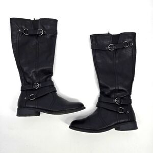 White Mountain Shoe Women's 9M Loyal Tall Riding Boots Black